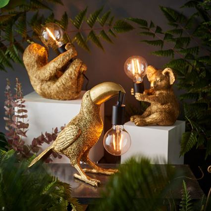 Endon 95077 - Tischleuchte TOCO TOUCAN 1xE27/10W/230V golden