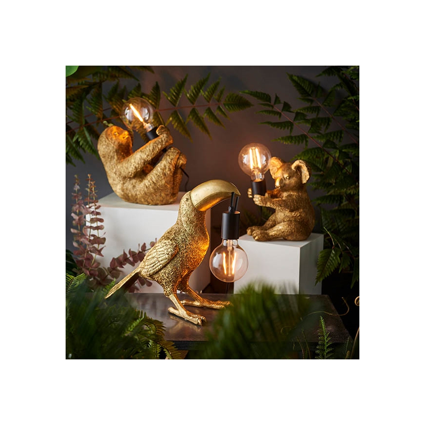 Endon 95077 - Tischleuchte TOCO TOUCAN 1xE27/10W/230V golden