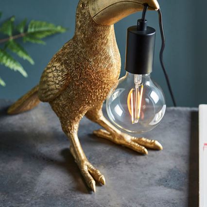 Endon 95077 - Tischleuchte TOCO TOUCAN 1xE27/10W/230V golden