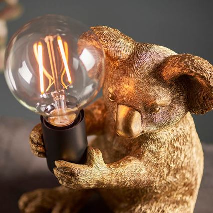 Endon 95082 - Tischlampe KOALA 1xE27/10W/230V goldfarben