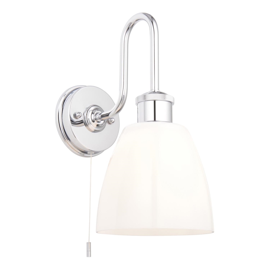 Endon 95506 - Badezimmer-Wandleuchte PIPER 1xE27/10W/230V IP44 glänzender Chrom