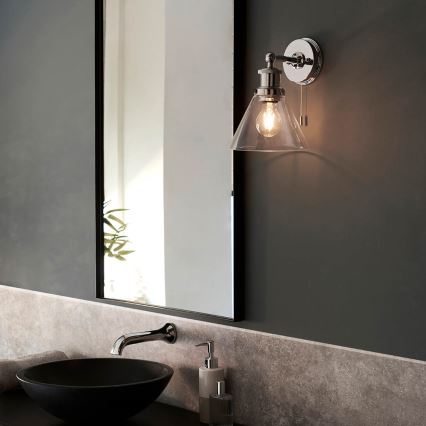 Endon 95513-  Badezimmer-Wandspot TOULON 1xE27/10W/230V IP44 Hochglanzchrom