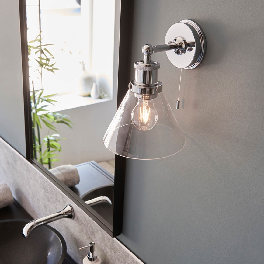 Endon 95513-  Badezimmer-Wandspot TOULON 1xE27/10W/230V IP44 Hochglanzchrom