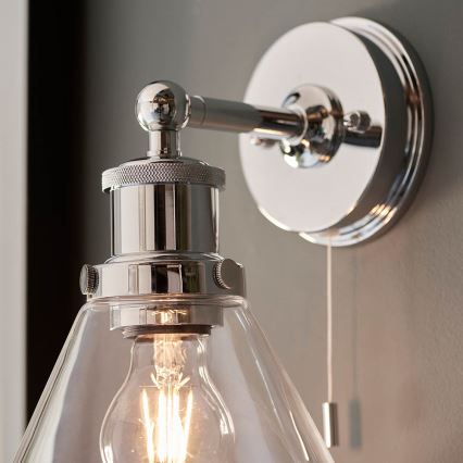 Endon 95513-  Badezimmer-Wandspot TOULON 1xE27/10W/230V IP44 Hochglanzchrom
