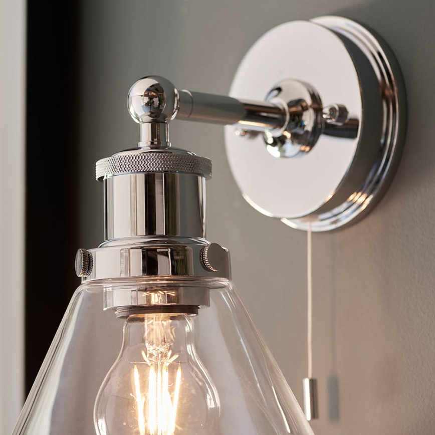 Endon 95513-  Badezimmer-Wandspot TOULON 1xE27/10W/230V IP44 Hochglanzchrom