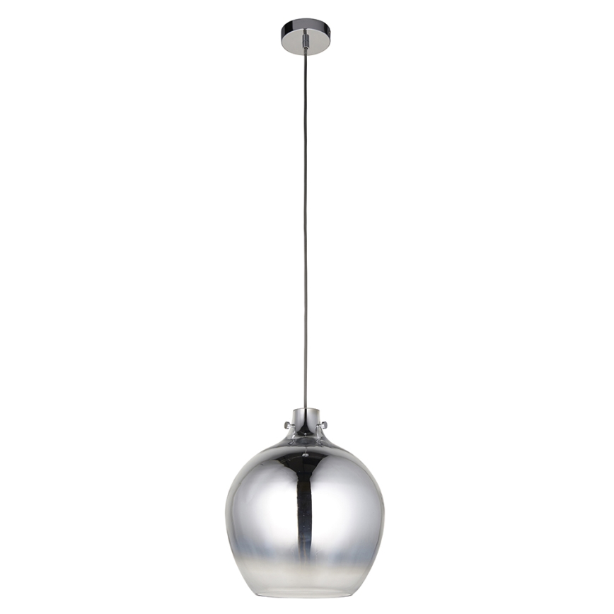 Endon 96442 - Hängeleuchte PANTHER 1xE27/10W/230V glänzendes Chrom/rauchig
