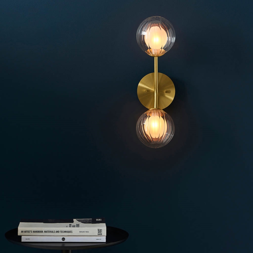 Endon 96691 - Wandleuchte NORTHWEST 2xG9/3W/230V goldfarben