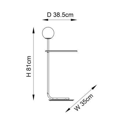 Endon 96713 - Stehleuchte HALO 1xG9/3W/230V schwarz