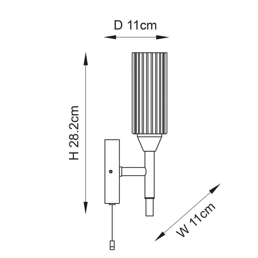 Endon 97171 - Badezimmer-Wandleuchte NATORI 1xG9/3W/230V IP44 glänzendes Chrom