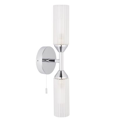 Endon 97172 - Badezimmer-Wandleuchte NATORI 2xG9/3W/230V IP44 glänzender Chrom