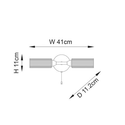 Endon 97172 - Badezimmer-Wandleuchte NATORI 2xG9/3W/230V IP44 glänzender Chrom