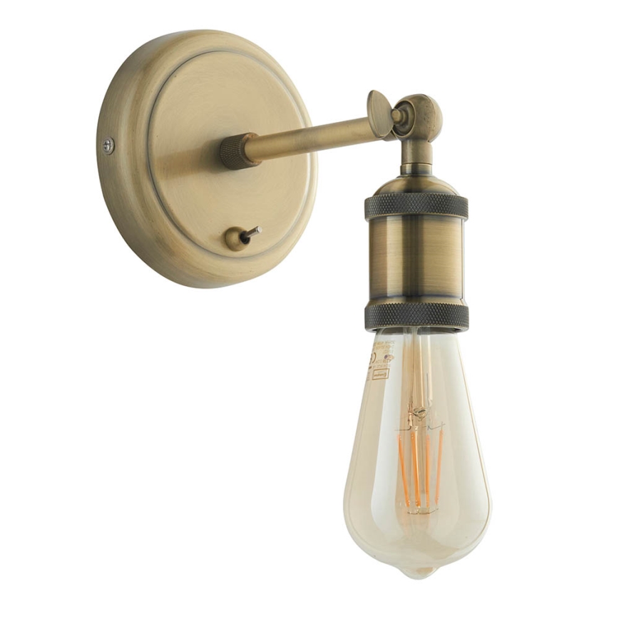 Endon 97245 - Wandspot HAL 1xE27/10W/230V Messing