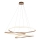 Endon 97645 - TWIRL dimmbare LED-Pendelleuchte an Stahlseil LED/131W/230V 3000K goldfarben