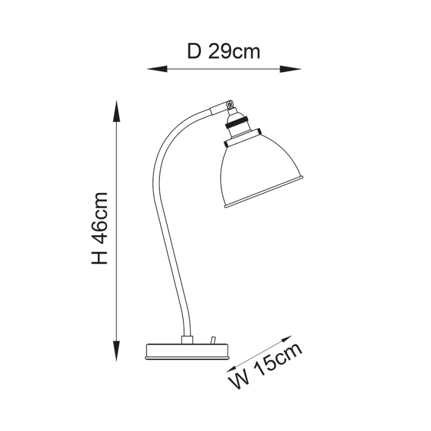 Endon 98747 - Tischleuchte FRANKLIN 1xE14/7W/230V Messing