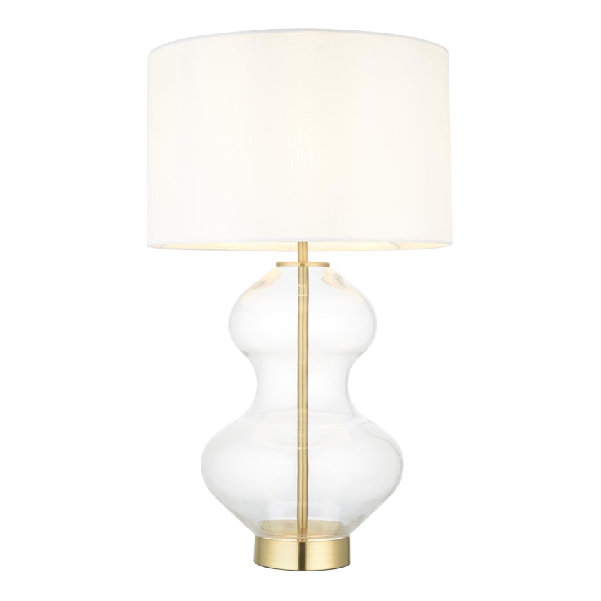 Endon 99110 - Dimmbare Tischlampe KELDA 1xE27/10W/230V weiß/gold