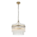 Endon 99167 - Kronleuchter an Kette MARIETTA 3xE14/7W/230V Messing/klar