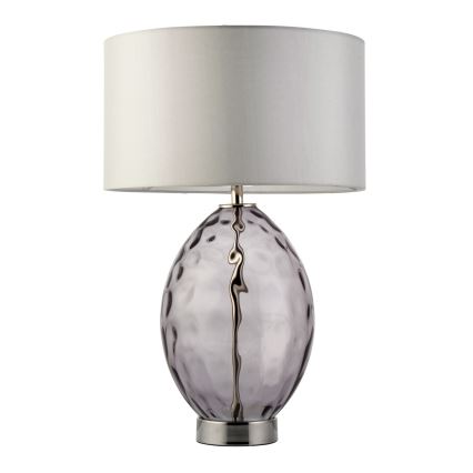 Endon 99581 - Dimmbare Tischlampe ERIN 1xE27/10W/230V creme/mattchrom/rauchschwarz