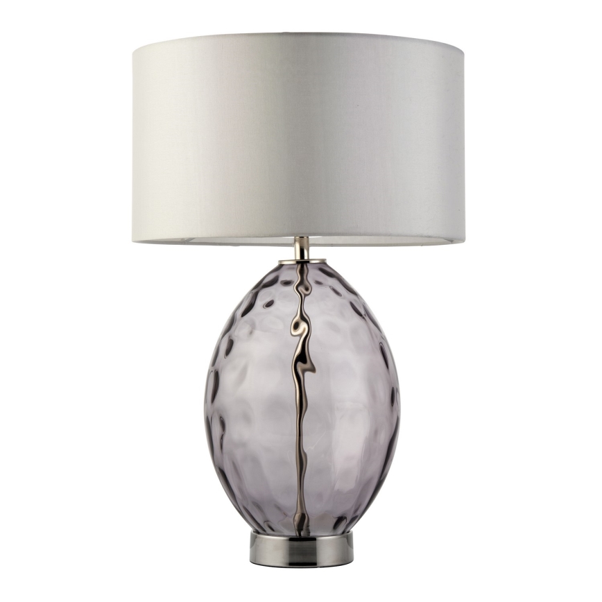 Endon 99581 - Dimmbare Tischlampe ERIN 1xE27/10W/230V creme/mattchrom/rauchschwarz