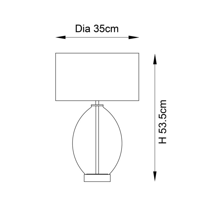 Endon 99581 - Dimmbare Tischlampe ERIN 1xE27/10W/230V creme/mattchrom/rauchschwarz