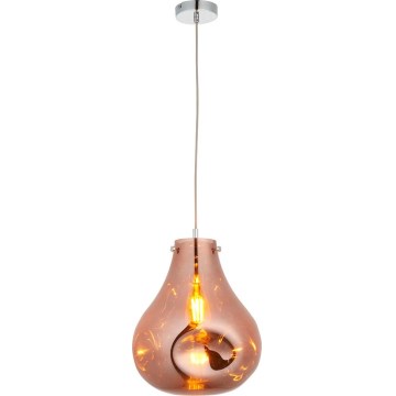 Endon 99790 - Hängeleuchte EUROPA an Kabel 1xE27/10W/230V rauchbraun