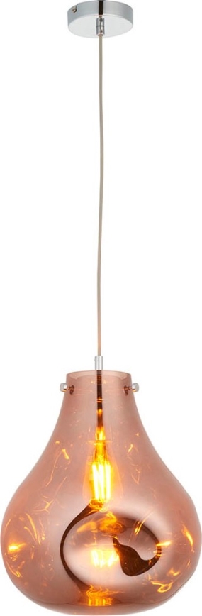 Endon 99790 - Hängeleuchte EUROPA an Kabel 1xE27/10W/230V rauchbraun
