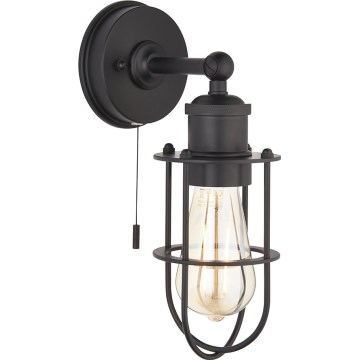 Endon 99948 - Badezimmer-Wandleuchte CREW 1xE27/6W/230V IP44 schwarz