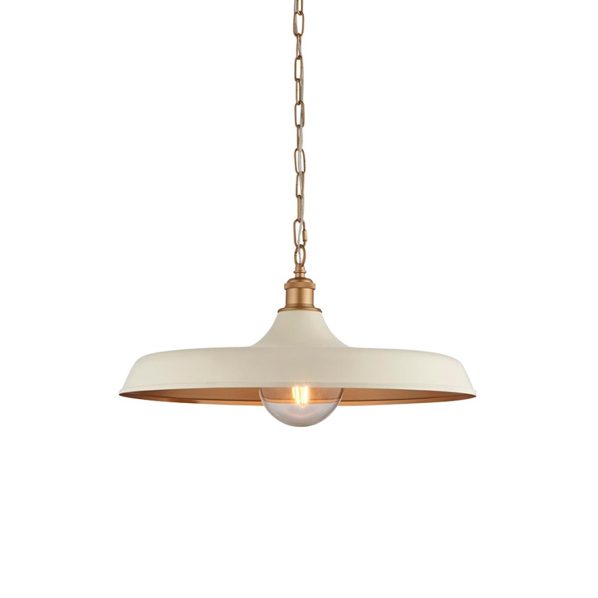 Endon 99999 - Kronleuchter an Kette SABIAN 1xE27/10W/230V creme/gold