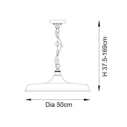Endon 99999 - Kronleuchter an Kette SABIAN 1xE27/10W/230V creme/gold