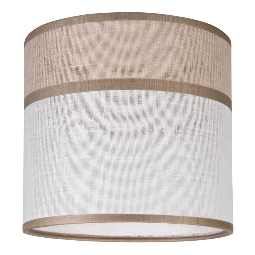 Ersatz-Lampenschirm für Hängeleuchte, Tischleuchte und Wandleuchte ANDREA E27 d 16 cm beige/grau
