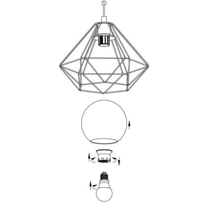 Ersatzglas für Kronleuchter und Tischlampe Eglo Vernham