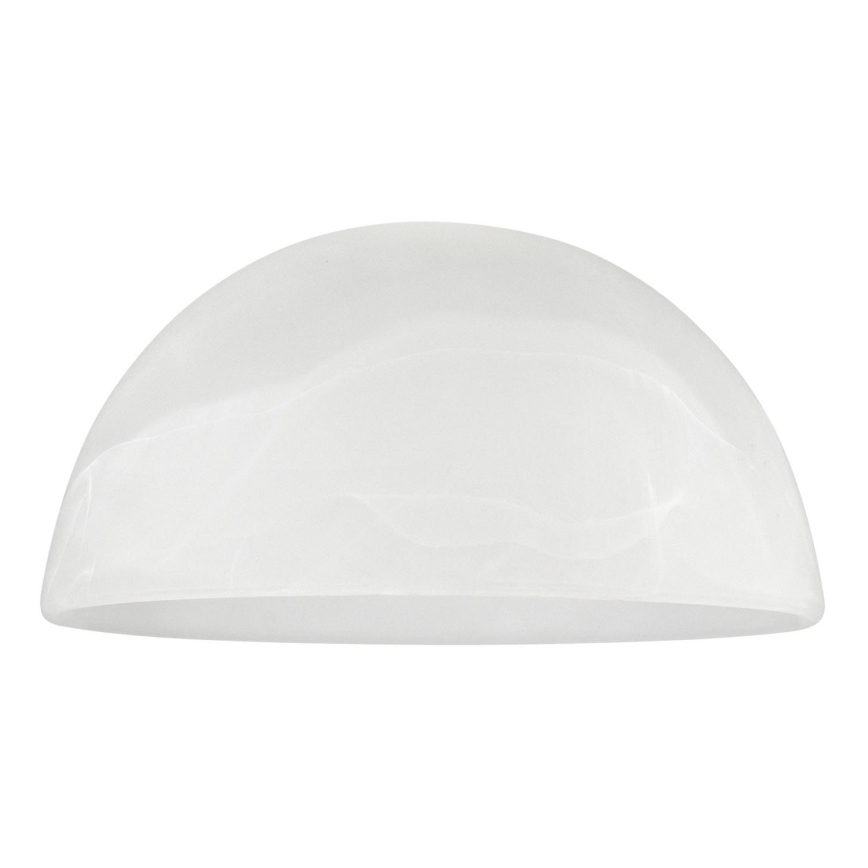 Ersatzglas für Kronleuchter E27, Durchmesser 19 cm, weiß
