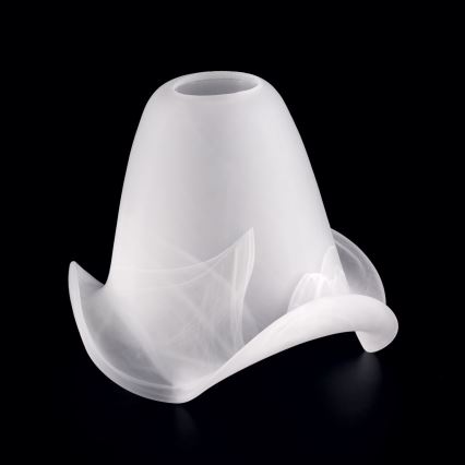 Ersatzglas für Kronleuchter und Lampe SISI E14, Durchmesser 13 cm, weiß