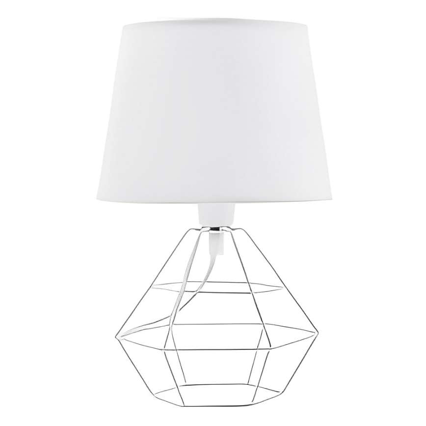 Ersatzlampenschirm für Tischleuchte DIAMOND E27 17x20 cm weiß