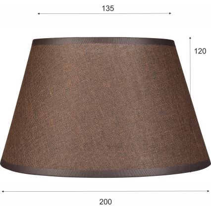 Ersatzschirm für Kronleuchter und Wandleuchte ANTONIO E14 120x200 mm Braun