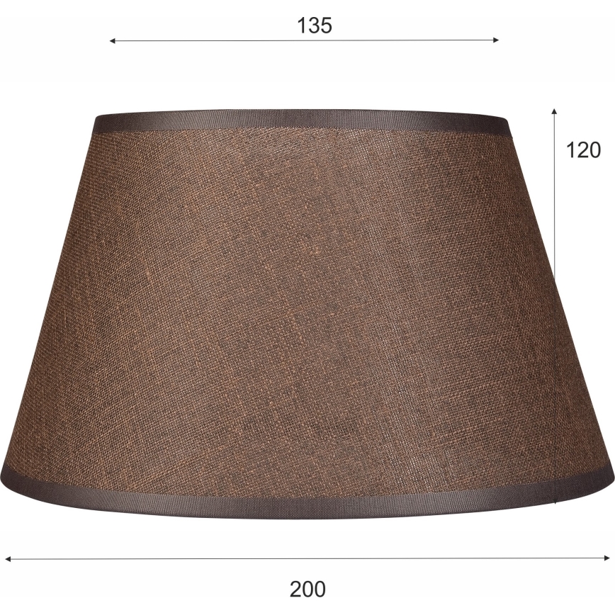 Ersatzschirm für Kronleuchter und Wandleuchte ANTONIO E14 120x200 mm Braun