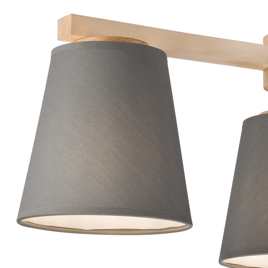 Ersatzschirm für Kronleuchter und Wandleuchte ELLIE E27, Ø 15 cm, grau
