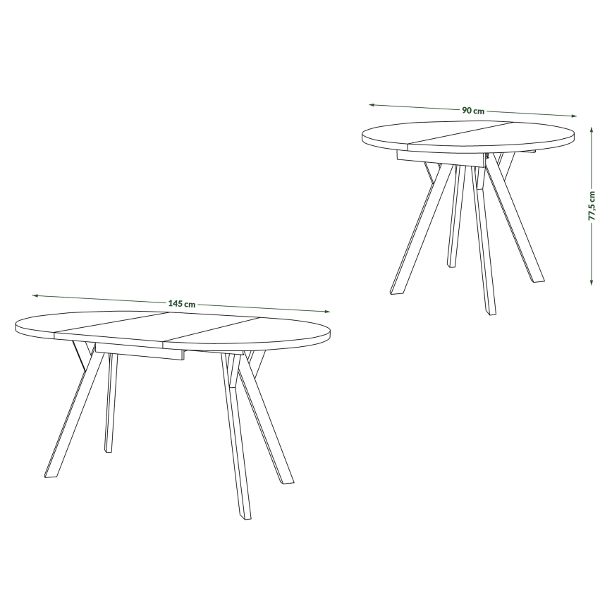 Esstisch ARTUR Eiche Artisan/beige