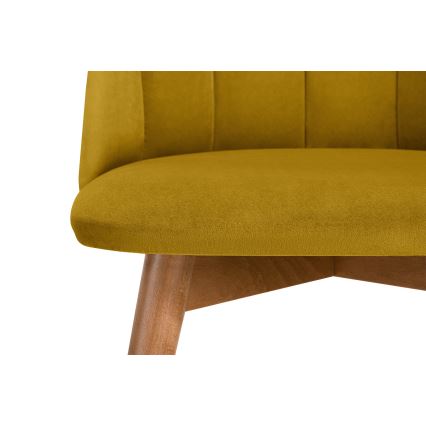 Esszimmerstuhl BAKERI 86x48 cm Gelb/helles Eichenholz