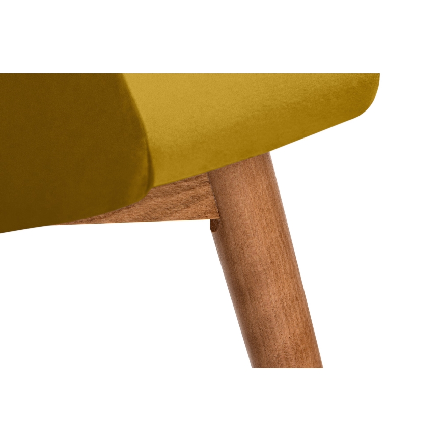 Esszimmerstuhl BAKERI 86x48 cm Gelb/helles Eichenholz