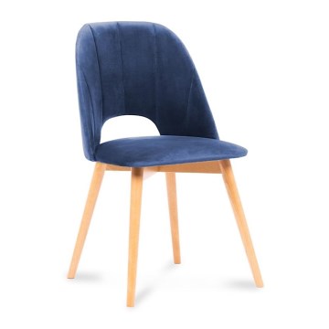 Esszimmerstuhl TINO 86x48 cm Dunkelblau/Hell Eiche