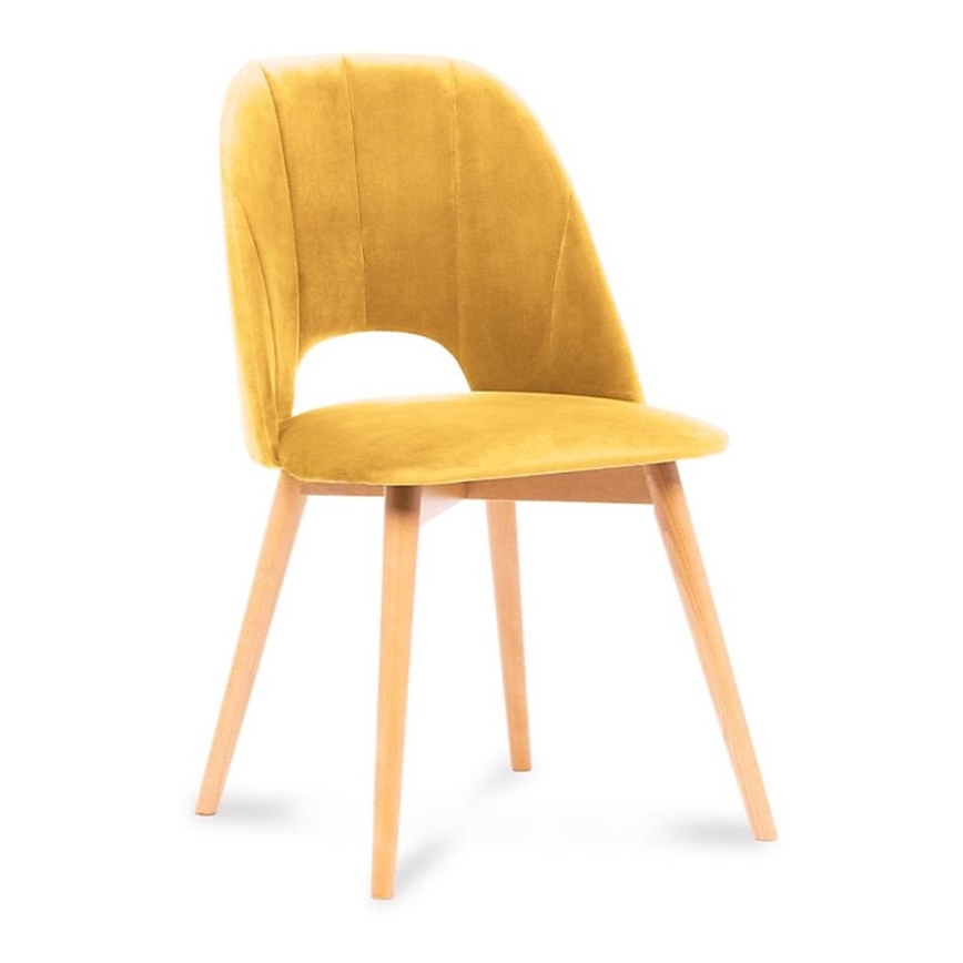 Esszimmerstuhl TINO 86x48 cm gelb/helles Eichenholz