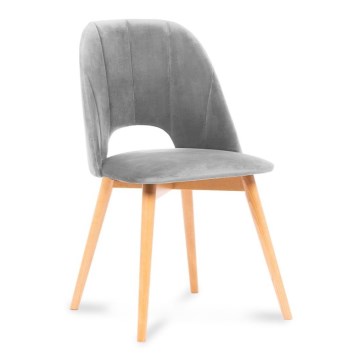 Esszimmerstuhl TINO 86x48 cm Grau/helles Eichenholz
