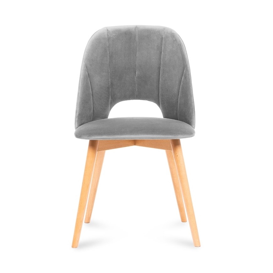 Esszimmerstuhl TINO 86x48 cm Grau/helles Eichenholz