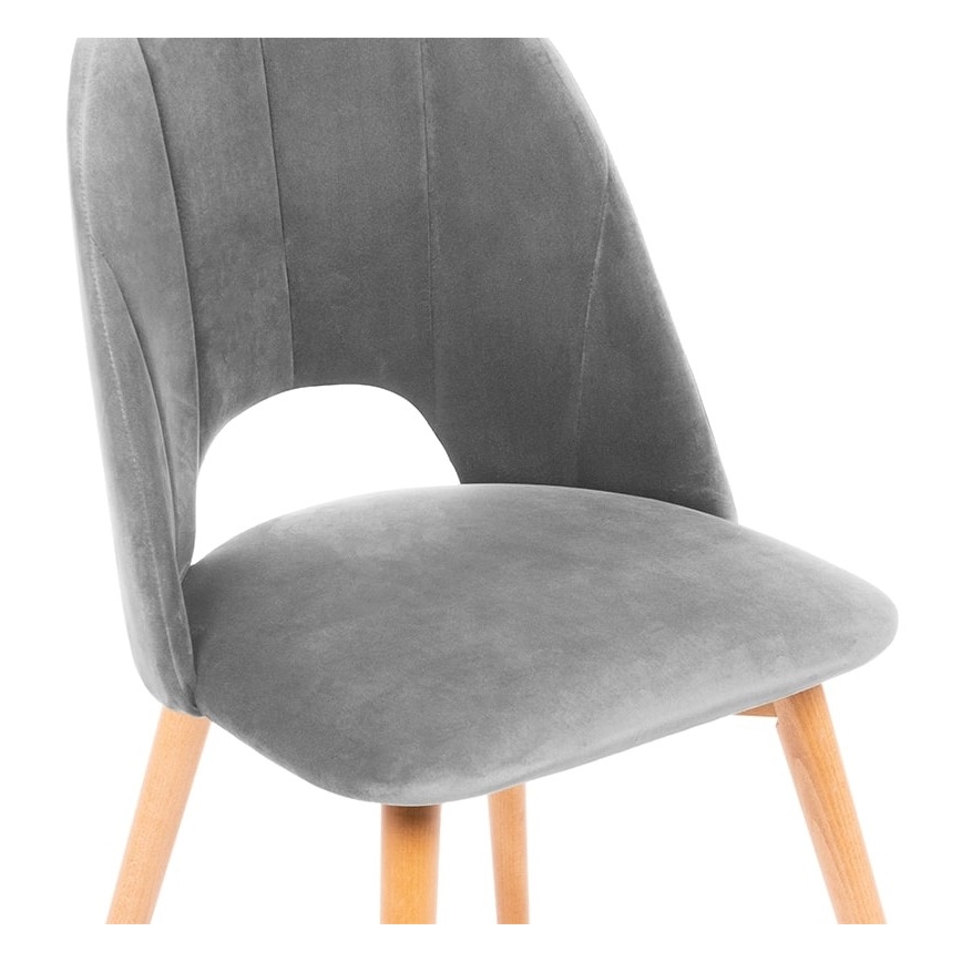 Esszimmerstuhl TINO 86x48 cm Grau/helles Eichenholz