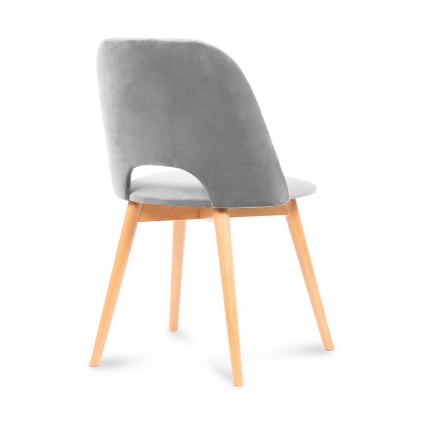 Esszimmerstuhl TINO 86x48 cm Grau/helles Eichenholz