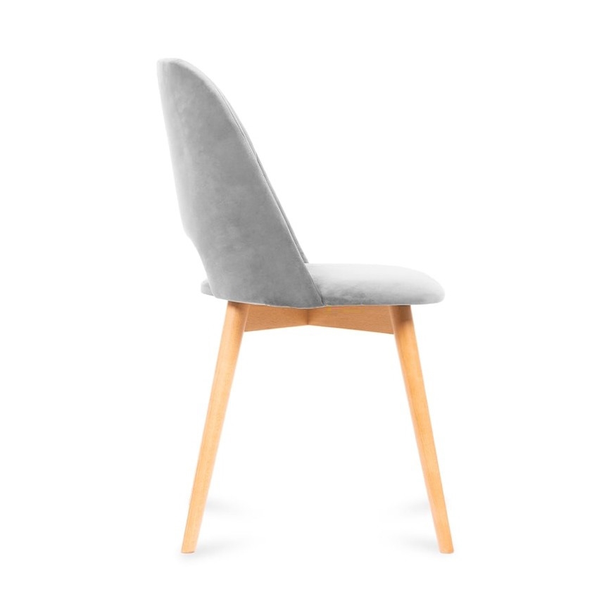 Esszimmerstuhl TINO 86x48 cm Grau/helles Eichenholz