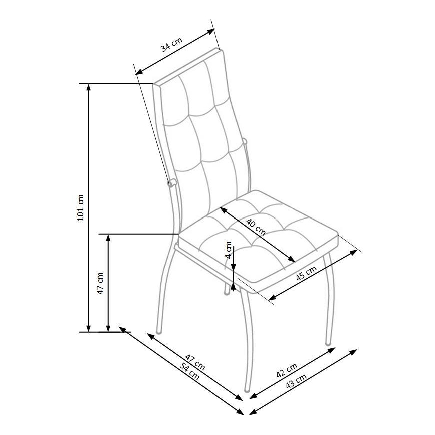 Esszimmerstuhl WARMIS, 1 Stück, weiß