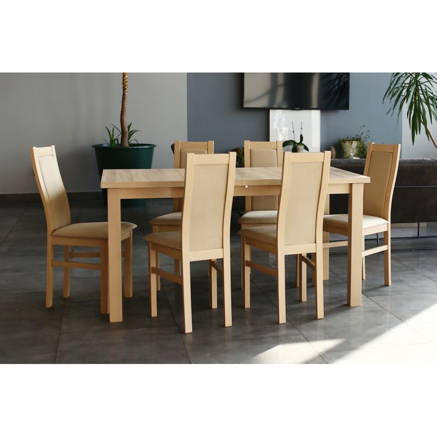 Esszimmerstuhl ZOE Buche/Creme