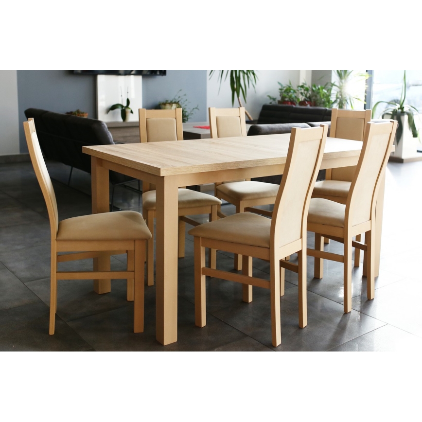 Esszimmerstuhl ZOE Buche/Creme