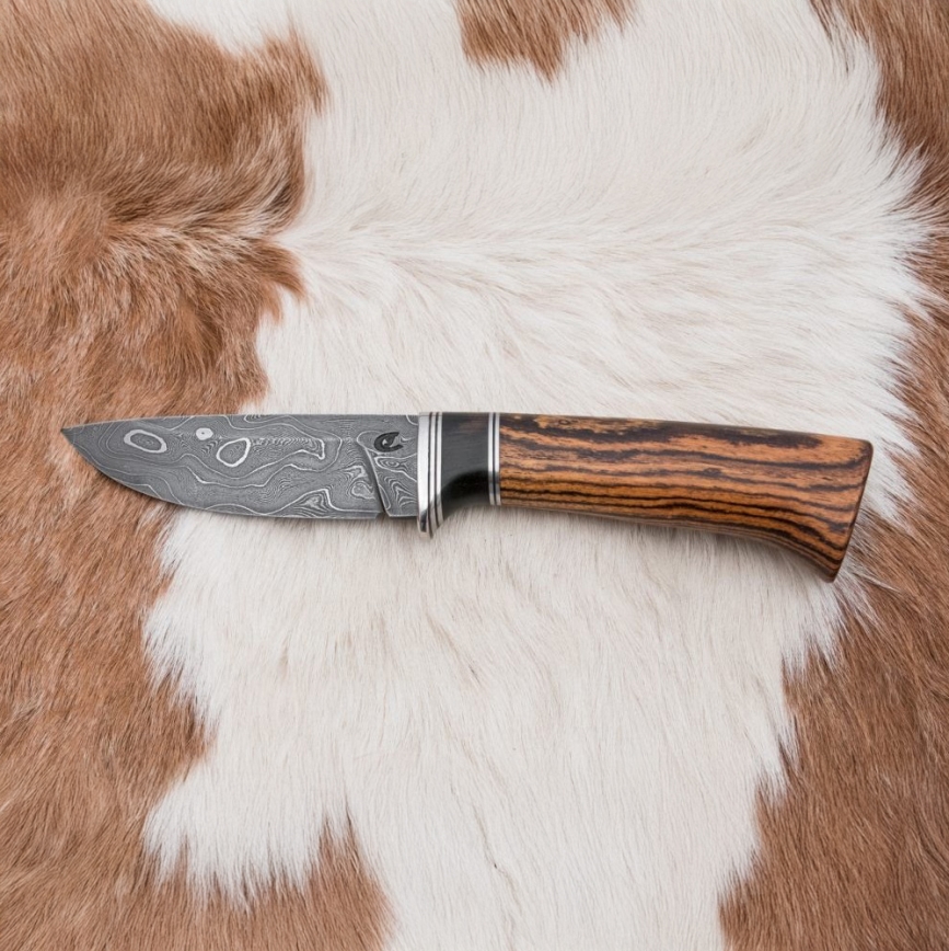 Exklusives Damastmesser 10 cm Bocote/Ebenholz